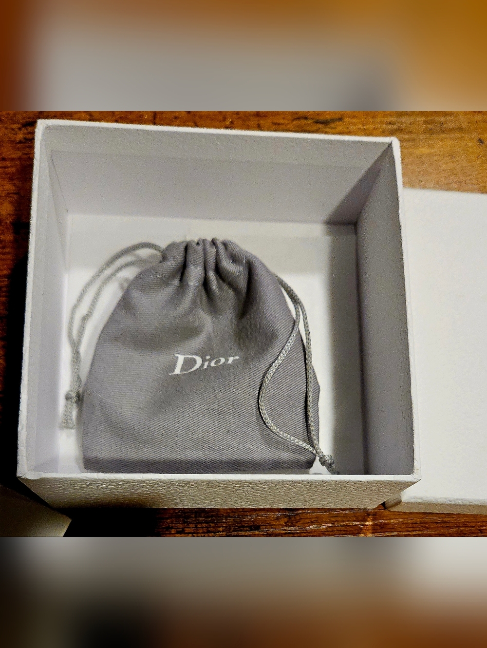 NEW Dior White Gold Gift Box Set Dust Bag Blank Card Tissue Paper Wallet Jewelry - Picture 4 of 15